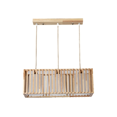 Wood Hanging Lamps Kit Contemporary Style Pendant Light for Bedroom