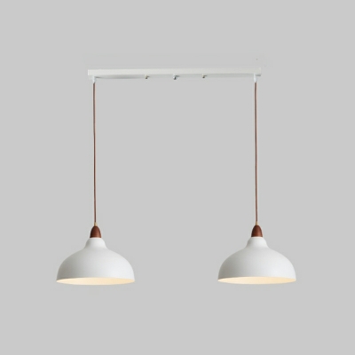 Nordic Simple White Single Pendant Creative Metal Hanging Lamp for Dining Room