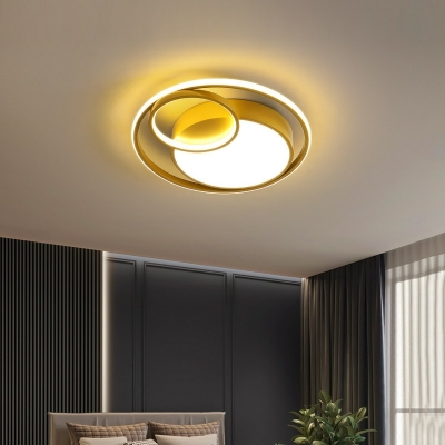 Round Flush-Mount Light Fixture Modern Style Flush Mount Ceiling Light Acrylic for Bedroom