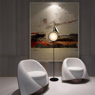 Round Standard Lamps Contemporary Style Acrylic Floor Lamps for Living Room