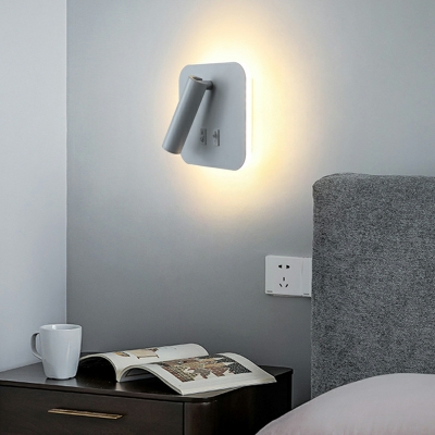 Bedroom Sconce Light Contemporary Style Metal Wall Mounted Lighting