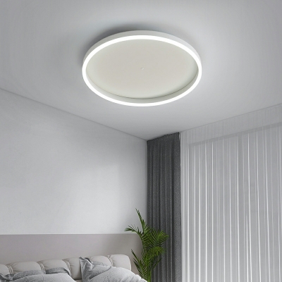 1 Light Ceiling Lamp Contemporary Style Round Shape Metal Flush Mount Fixture