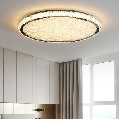 1 Light Ceiling Lamp Modern Style Round Shape Metal Flush Mount Chandelier Lighting