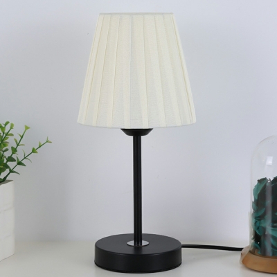 1 Light Nightstand Lamp Contemporary Style Cone Shape Metal Night Table Light