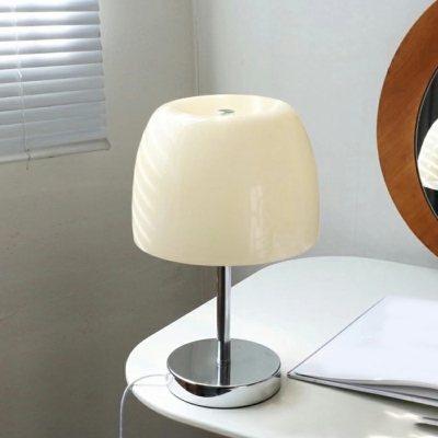 1 Light Table Lamp Contemporary Style Dome Shape Metal Nightstand Lamps