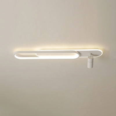 4 Light Ceiling Lamp Contemporary Style Oval Shape Metal Flush Mount Chandelier Lighting
