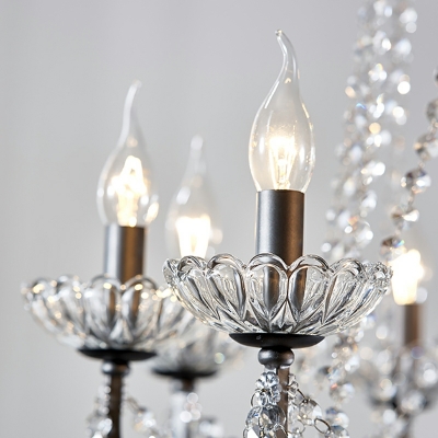 American Retro Crystal Chandelier Medieval Style Candle Chandelier