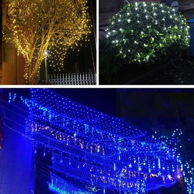 BAYCHEER Modern LED String Lamp Plastic Courtyard Net Shaped Festive Light in Clear