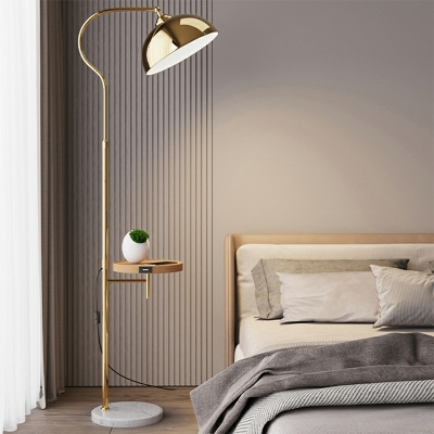 Dome Standard Lamps Contemporary Style Metal Floor Lamps for Bedroom