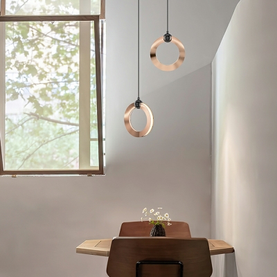Round Hanging Lamps Kit Contemporary Style Pendant Light Acrylic for Bedroom