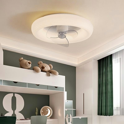 Flush Mount Fan Light Fixture Children's Room Style Flushmount Acrylic for Bedroom