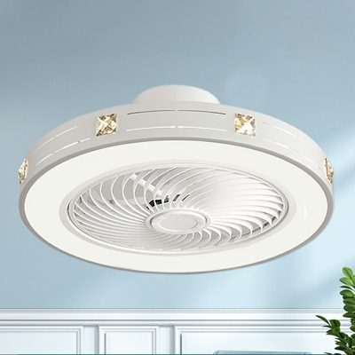 Nordic Minimalist Ceiling Mounted Fan Light Creative LED Fan Light for Bedroom