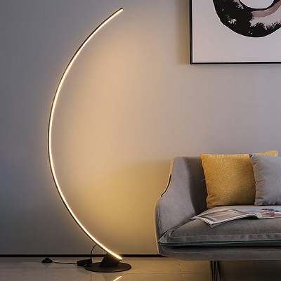 Nordic Simple Line Floor Lamp Personality Semicircle Floor Lamp for Bedroom