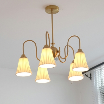 5 Light Pendant Lighting Simple Style Bell Shape Metal Hanging Ceiling Light