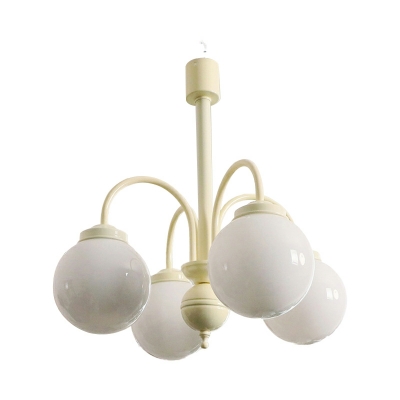 6 Light Pendant Lighting Simple Style Ball Shape Metal Hanging Ceiling Light
