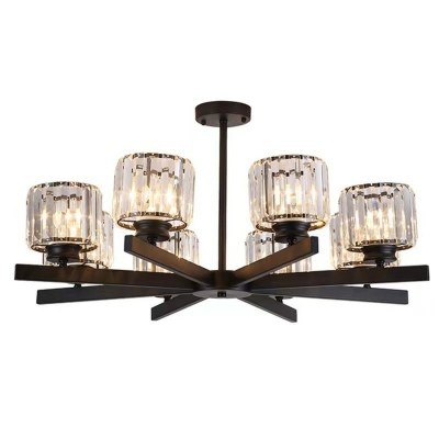 American Style Wrought Iron Chandelier Fashion Crystal Chandelier for Dining Room