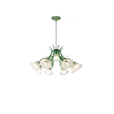 French Country Style Chandelier Creative Retro Glass Chandelier for Bedroom
