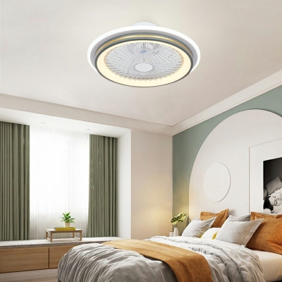 Nordic Minimalist Fan Light Creative LED Ceiling Mounted Fan Light for Bedroom