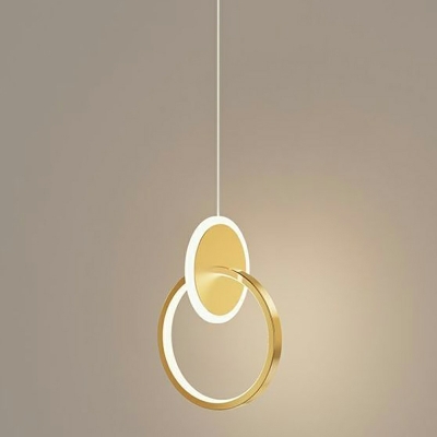 Oval Hanging Lamps Kit Contemporary Style Pendant Light Acrylic for Bedroom