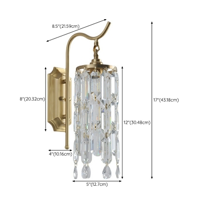 Wall Mounted Lighting Contemporary Style  Sconce Lights with Crystal String for Bedroom