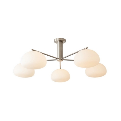 5 Light Ceiling Lamp Contemporary Style Geometric Shape Metal Flush Mount Chandelier