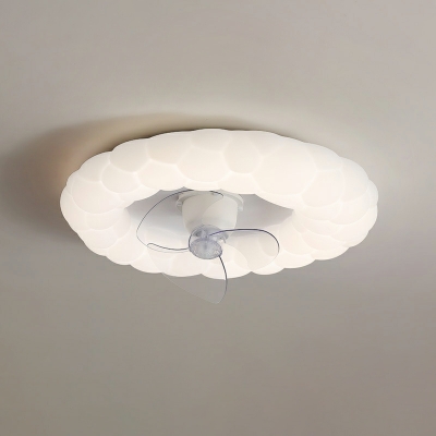 Flush Fan Light Kid's Room Style Flush Mount Ceiling Fixture Acrylic for Living Room