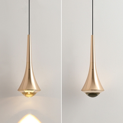 Nordic Minimalist Aluminum Single Pendant Creative LED Small Hanging Lamp