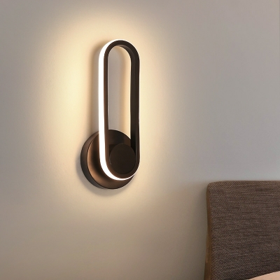 Oval Sconce Light Modern Style Wall Sconce Lighting Acrylic for Living Room