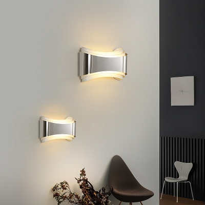 1 Light Sconce Light Fixture Nordic Style Geometric Shape Metal Wall Mounted Lamps