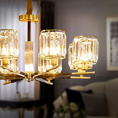 10 Light Pendant Light Fixtures Nordic Style Cylinder Shape Metal Hanging Ceiling Lights