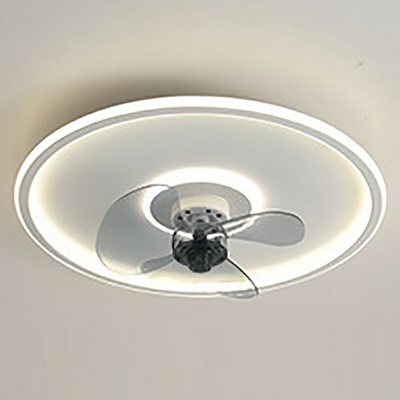 Modern Minimalist Ceiling Mounted Fan Light Creative Thin LED Ceiling Light
