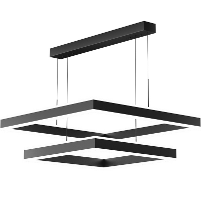 Modern Minimalist Square Chandelier Creative Multi Layer Chandelier for Living Room
