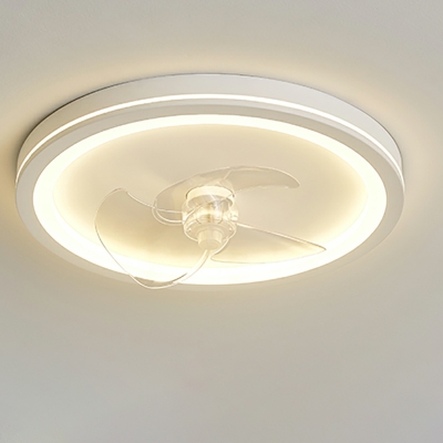 Modern Simple LED Ceiling Light Creative Round Ceiling Mounted Fan Light for Bedroom
