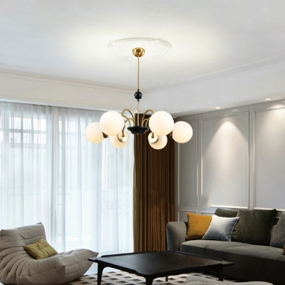Nordic Minimalist Chandelier Creative Glass Ball Chandelier for Living Room