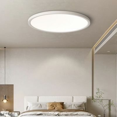 1 Light Close To Ceiling Fixtures Minimalistic Style Round Shape Metal Flushmount Lighting