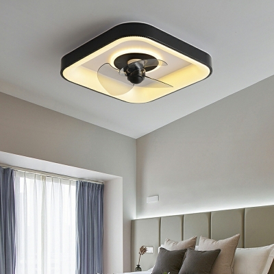Acrylic Flush Fan Light Fixtures Contemporary Style Flush Fan Light for Bedroom
