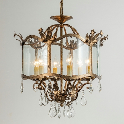 American Retro Crystal Chandelier Creative Glass Candle Chandelier