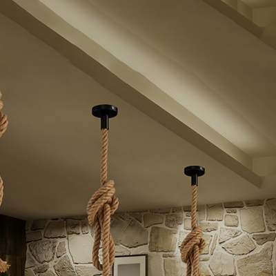 Industrial Style Creative Hanging Lamp Minimalist Hemp Rope Hanging Lamp