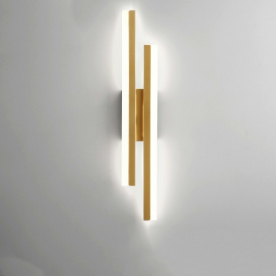 2 Light Wall Lighting Ideas Minimalist Style Linear Shape Metal Sconce Light