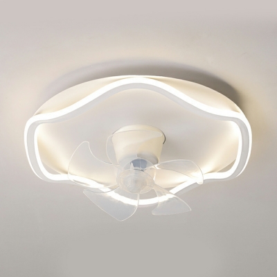 Flush Fan Light Kid's Room Style Acrylic Flush Fan Light for Bedroom