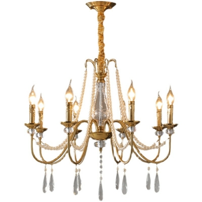 French Classic Crystal Chandelier Creative Candlestick Chandelier