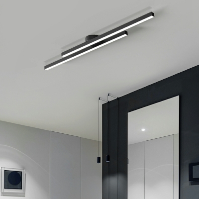Modern Minimalist Line Ceiling Light Fixture Creative LED Ceiling Light for Bedroom