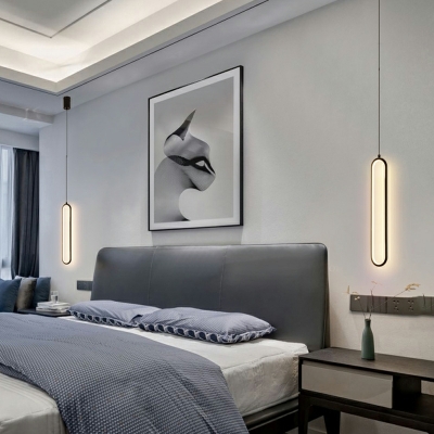 Modern Minimalist Line Hanging Lamp Creative LED Hanging Lamp for Bedroom