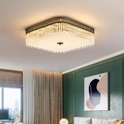 1 Light Ceiling Mount Chandelier Nordic Style Geometric Shape Metal Flush Light Fixtures