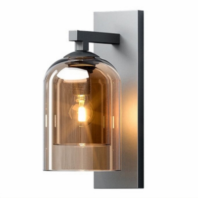 1 Light Industrial Style Geometric Shape Metal Wall Lighting Fixtures