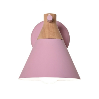 1 Light Minimalist Style Cone Shape Metal Wall Mount Light Fixture