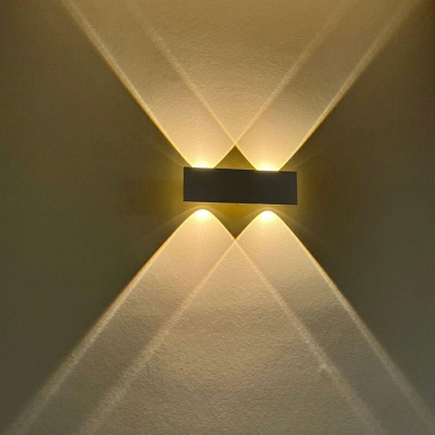 3 Light Minimalist Style Rectangle Shape Metal Wall Mounted Light Fixture