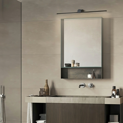 Minimalism Led Vanity Light Fixtures Black Linear for Bathroom
