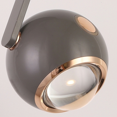 Nordic Minimalist Liftable Rotating Ball Single Pendant for Bedroom and Bar