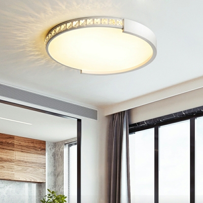 1 Light Ceiling Lamps Minimalism Style Round Shape Metal Flush Mount Lights